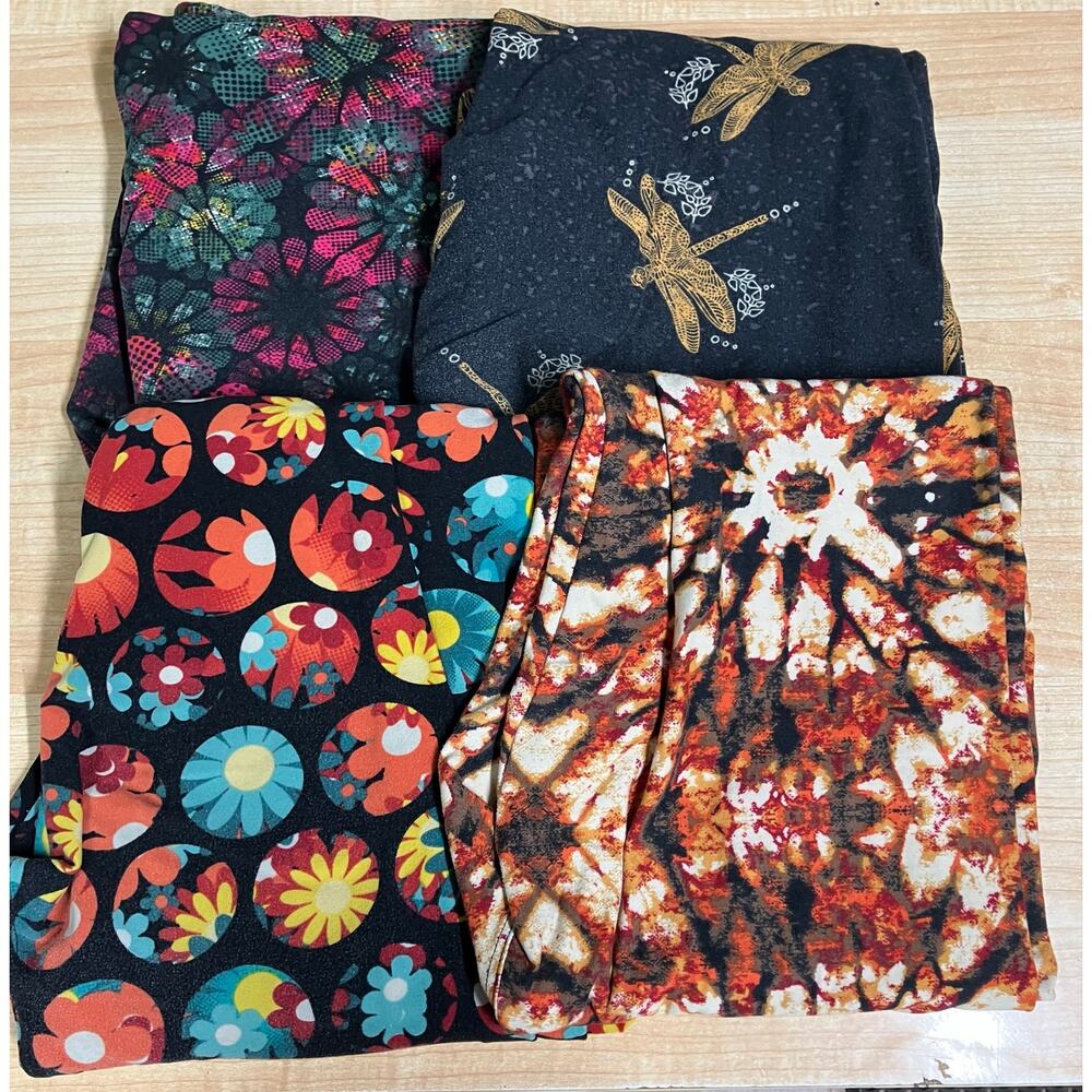 Lularoe Patterned Tall and Curvy Leggings Bundle of 4. *NO SIZE*